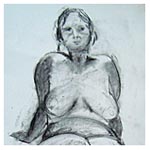 Girl Reclining, 2011 (charcoal on paper)