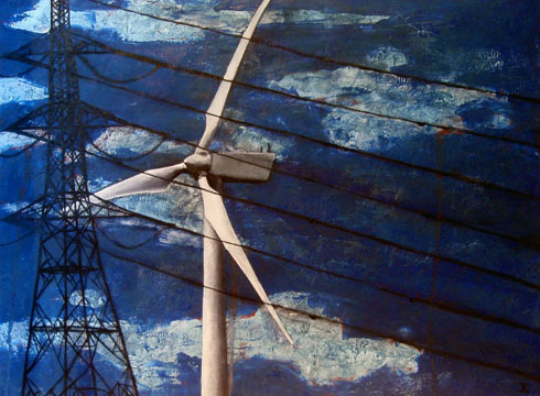 Beyond the Power Lines, 2008 (oil on canvas)