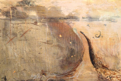 Sand 2, 2005 (oil ink & varnish on canvas)
